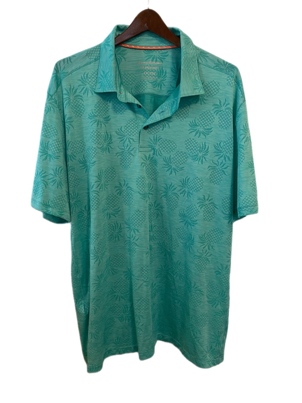 Tommy Bahama IslandZone Polo Shirt Men XXL Green Pineapple Golf Country Club